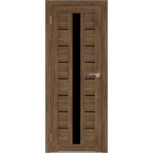 Дверь межкомнатная Бона 17, Дуб Стирлинг (Черное стекло)
